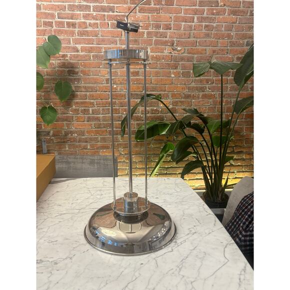 Rejuvenation 12" Ormandy Pendant Light Polished Nickel Length is 26" MINT - Picture 2 of 7